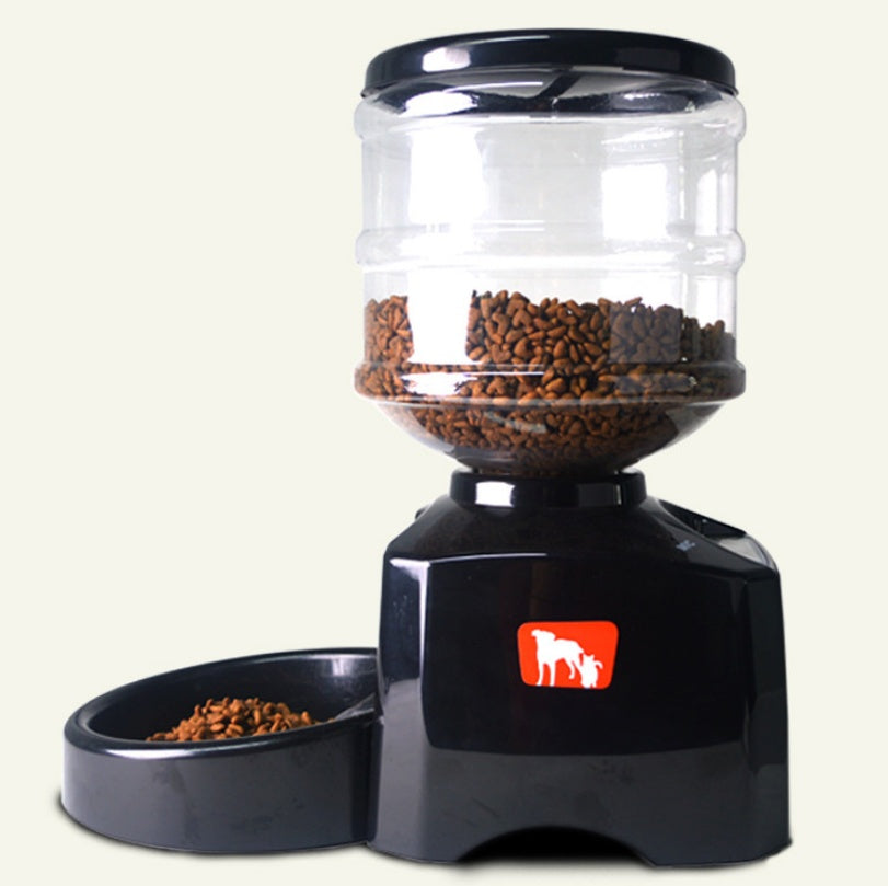 Automatic Pet Feeder with Voice Message Recording and LCD Screen