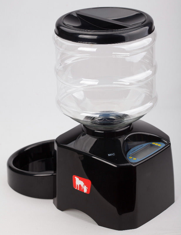 Smart Automatic Pet Feeder with Voice Recording & LCD Display