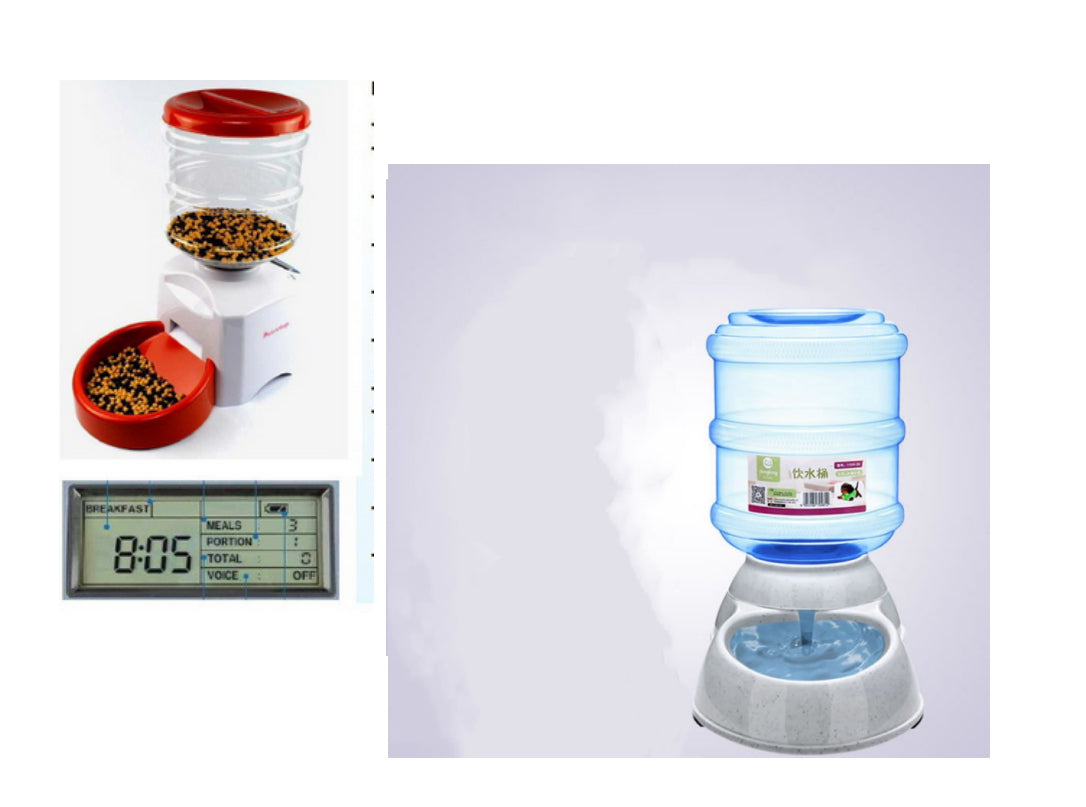 Smart Automatic Pet Feeder with Voice Recording & LCD Display