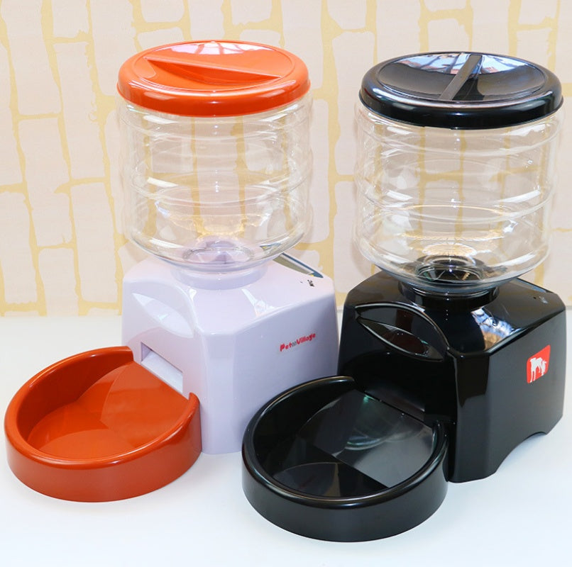 Automatic Pet Feeder with Voice Message Recording and LCD Screen
