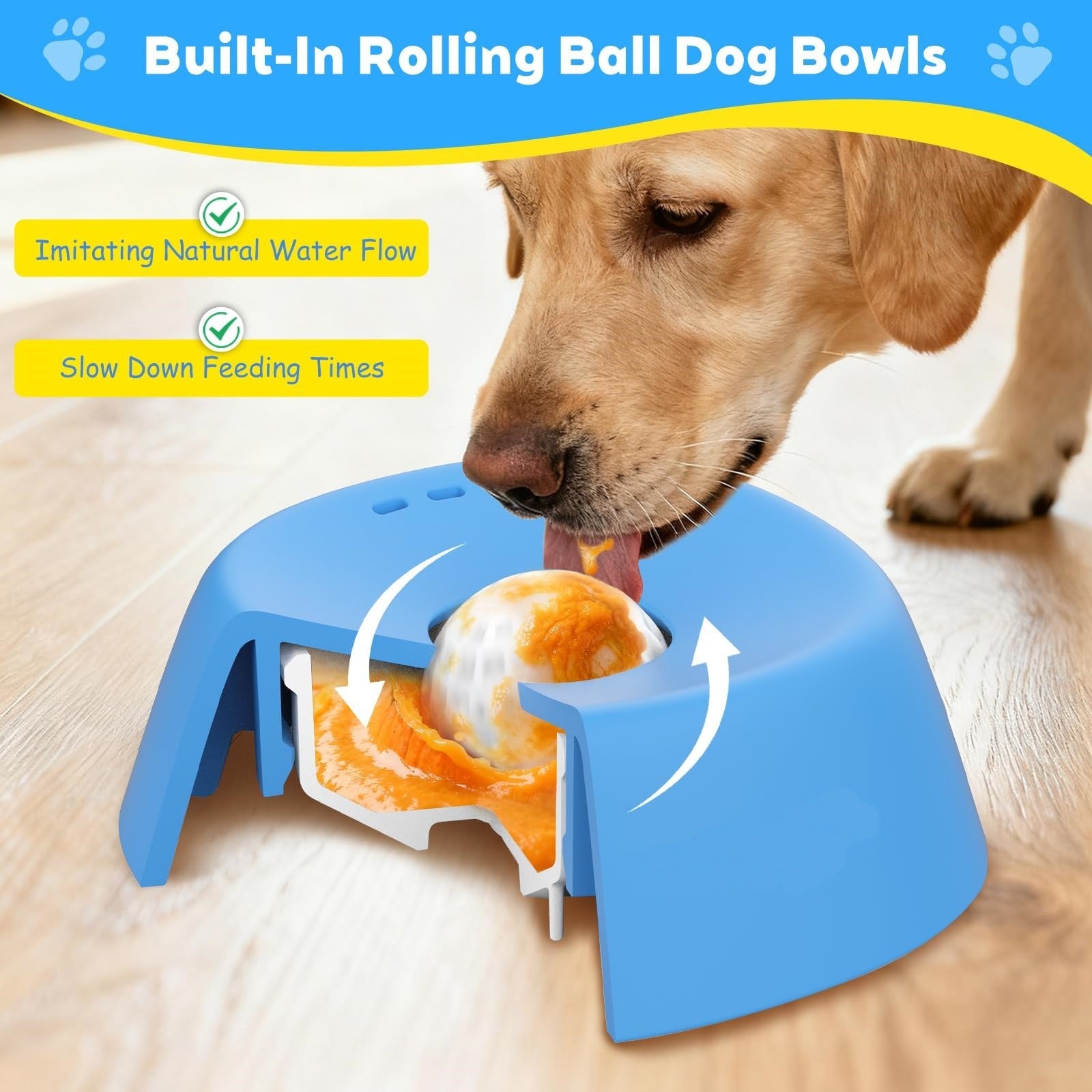 Pet Calming Slow Feeder for Anxious Pets