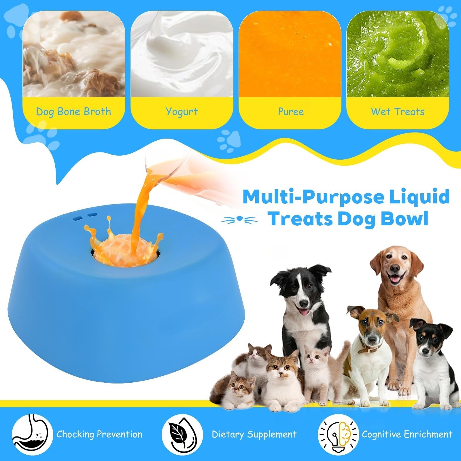 Pet Calming Slow Feeder for Anxious Pets